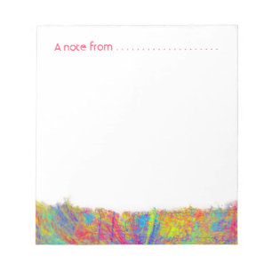 Farbige Abstrakte Kunst Edge Custom Notepad Notizblock