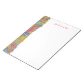 Farbige Abstrakte Kunst Edge Custom Notepad Notizblock (angewinkelt)