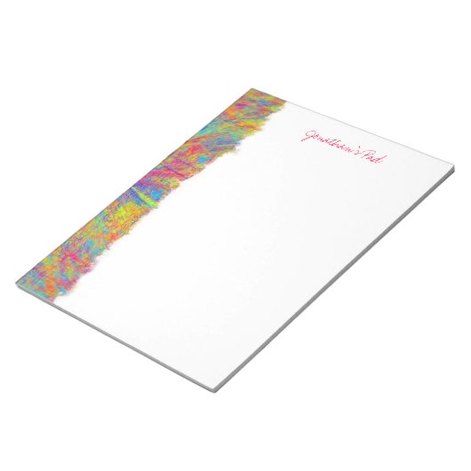 Farbige Abstrakte Kunst Edge Custom Notepad Notizblock (angewinkelt)