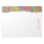 Farbige Abstrakte Kunst Edge Custom Notepad Notizblock (Vorderseite)