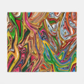 Farbige abstrakte Kunst Fleecedecke (Vorderseite (Horizontal))