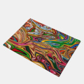 Farbige abstrakte Kunst Fußmatte (Schrägansicht)