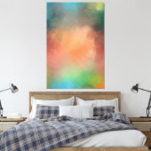 Farbige Abstrakte Kunst Gelb Blau Grün Moderne Leinwanddruck (Insitu (Schlafzimmer))