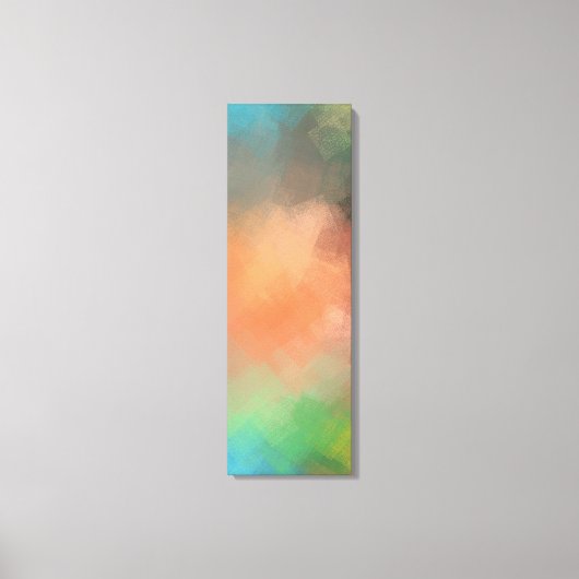 Farbige Abstrakte Kunst Gelb Grün Blau Moderne Leinwanddruck (Vorderseite)