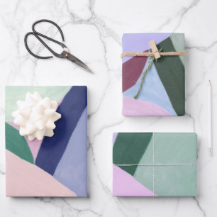 Farbige abstrakte Kunst-Geschenkpapier Geschenkpapier Set