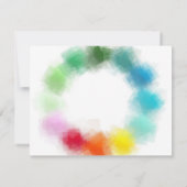 Farbige Abstrakte Kunst - Handschrift Mitteilungskarte (Rückseite)