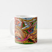 Farbige abstrakte Kunst Kaffeetasse (Vorderseite Links)