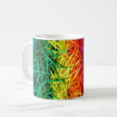 Farbige abstrakte Kunst Kaffeetasse (Vorderseite Links)