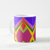 Farbige abstrakte Kunst Kaffeetasse (Vorderseite Links)
