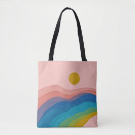 Farbige Abstrakte Kunst Künstlerisch Pink Yellow B Tasche