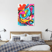 Farbige abstrakte Kunst Leinwanddruck (Insitu (Schlafzimmer))