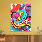 Farbige abstrakte Kunst Leinwanddruck (Insitu (Wohnzimmer))