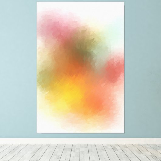 Farbige Abstrakte Kunst Lila Rosa Rot Gelb Leinwanddruck (Insitu (Holzboden))