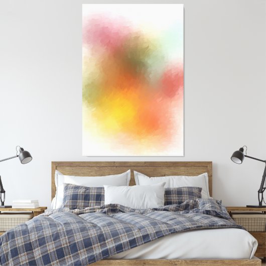 Farbige Abstrakte Kunst Lila Rosa Rot Gelb Leinwanddruck (Insitu (Schlafzimmer))