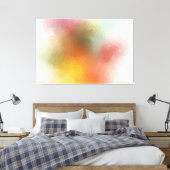Farbige Abstrakte Kunst Lila Rosa Rot Gelb Leinwanddruck (Insitu (Schlafzimmer))
