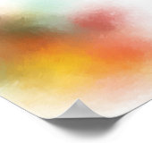 Farbige Abstrakte Kunst Moderne, trendig, rot gelb Poster (Ecke)
