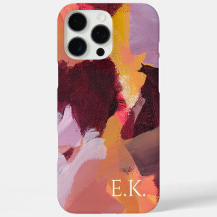 Farbige abstrakte Kunst Monogramm benutzerdefinier iPhone 16 Pro Max Hülle