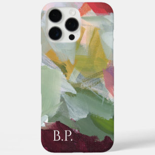 Farbige abstrakte Kunst Monogramm benutzerdefinier iPhone 16 Pro Max Hülle