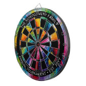 Farbige Abstrakte Kunst Personalisiert Dartscheibe (Vorderseite rechts)