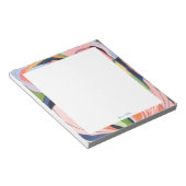 Farbige Abstrakte Kunst Personalisiert Notizblock (angewinkelt)