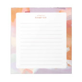 Farbige Abstrakte Kunst Personalisiert Notizblock (Vorderseite)