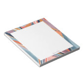 Farbige Abstrakte Kunst Personalisierter Name Notizblock (angewinkelt)