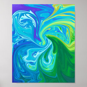 Farbige abstrakte Kunst Poster