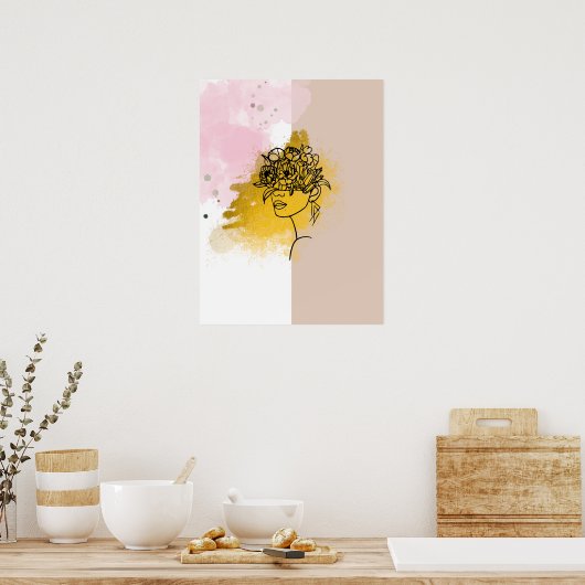 Farbige abstrakte Kunst Poster (Küche)