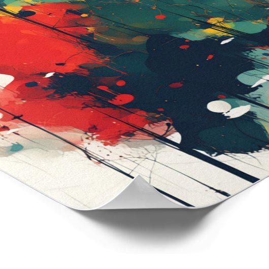 Farbige abstrakte Kunst Poster (Ecke)