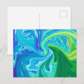 Farbige abstrakte Kunst Postkarte (Vorne/Hinten)