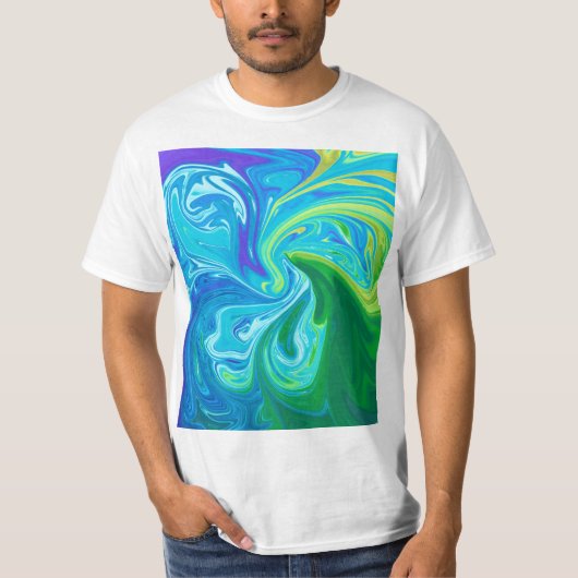 Farbige abstrakte Kunst T-Shirt (Vorderseite)