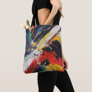 Farbige abstrakte Kunst-Tasche mit Farbspritzer-De Tasche