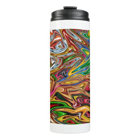 Farbige abstrakte Kunst Thermosbecher (Vorderseite)