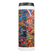 Farbige abstrakte Kunst Thermosbecher (Rückseite)