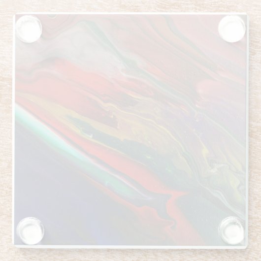 Farbige abstrakte Kunst Untersetzer (Rückseite)