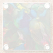 Farbige abstrakte Kunst Untersetzer (Rückseite)