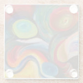 Farbige abstrakte Kunst Untersetzer (Rückseite)