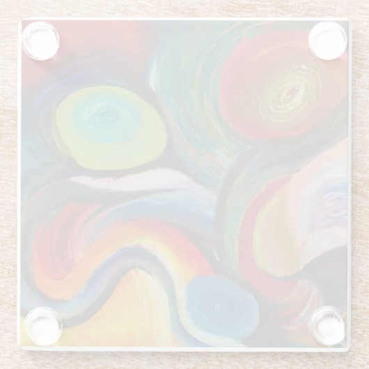 Farbige abstrakte Kunst Untersetzer (Rückseite)