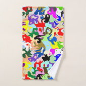 Farbige abstrakte Kunstgestaltung Badhandtuch Set (Handtuch)