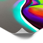 Farbige Abstrakte künstliche Intelligenz | Frau mi Poster (Ecke)