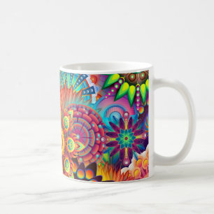 Farbige Abstrakte Kunstwerk Tasse Kaffee Tasse Cup