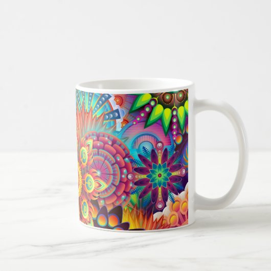 Farbige Abstrakte Kunstwerk Tasse Kaffee Tasse Cup (Rechts)