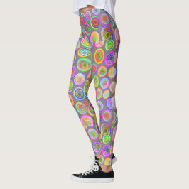 Farbige Abstrakte Leggings