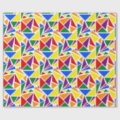 Farbige Abstrakte LGBTQ-Regenbogenflagge Geschenkpapier (Flach)