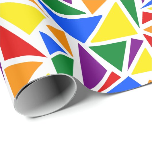 Farbige Abstrakte LGBTQ-Regenbogenflagge Geschenkpapier (Rolleneckpunkt)