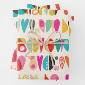 Farbige Abstrakte Liebe Formen  Geschenkpapier Set (Beispiel)