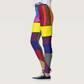 Farbige abstrakte Linien Leggings (Links)