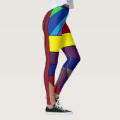 Farbige abstrakte Linien Leggings (Rechts)