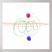 Farbige Abstrakte Linien Poster (Vorne)