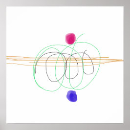 Farbige Abstrakte Linien Poster